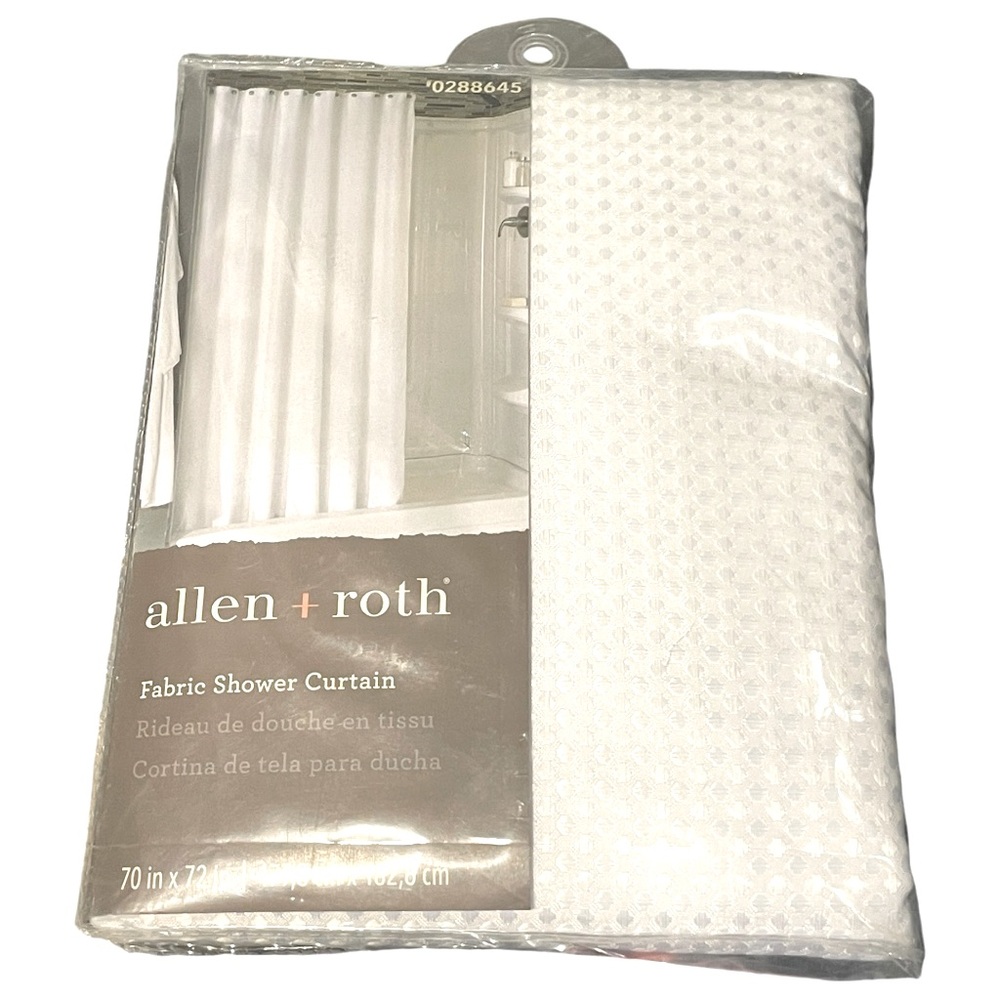 New! White Shower Curtain by Allen+Roth